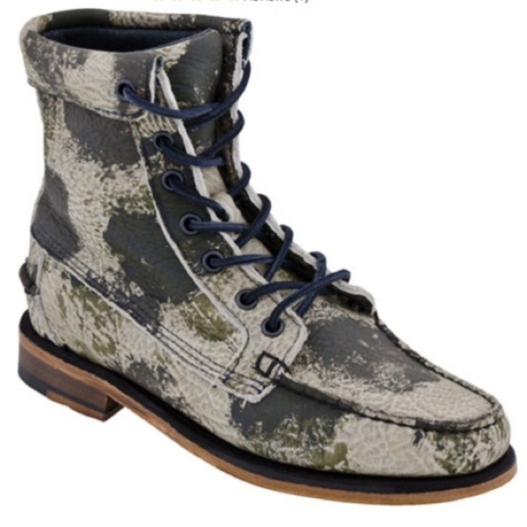 Sebago Shoes - Sebago Kowloon Boots Sz Women's 5 M Camo Leather Combat Boots